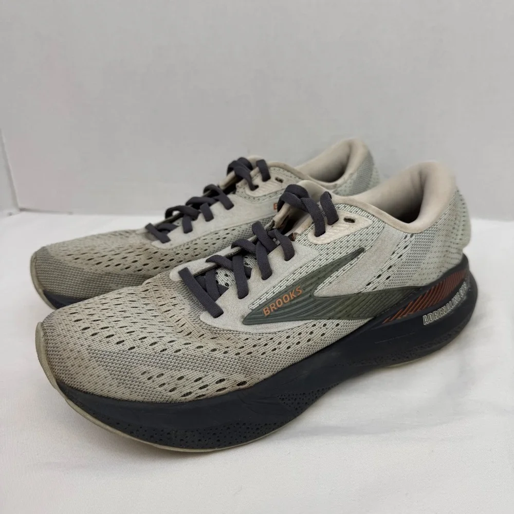 Brooks Adrenaline GTS 24 Mens 8.5 Grey Black Road Running Shoes 1204261B030